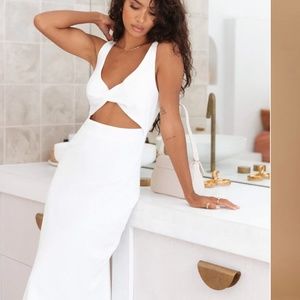 Petal & Pup White Cutout dress